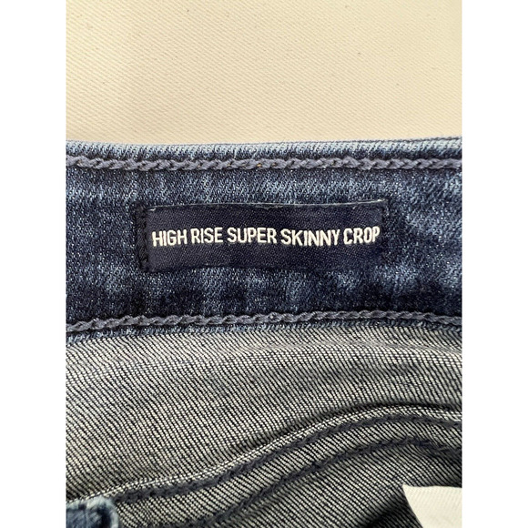 Womens Hollister Jeans Size 0 Regular High Ris Super Skinny Crop Denim - Picture 5 of 14